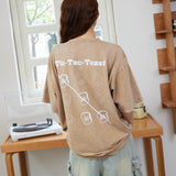 Toast Tic-Tac-Toe Adult T-Shirt Collection LIGHT KHAKI