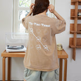 Toast Tic-Tac-Toe Adult T-Shirt Collection LIGHT KHAKI