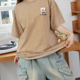 Toast Tic-Tac-Toe Adult T-Shirt Collection LIGHT KHAKI