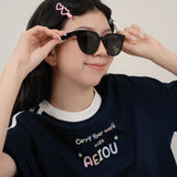 AEIOU T-Shirt Collection NAVY BLUE