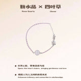 Magic Stone Aura Knot Crystal Bracelet Collection PINK