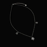 [B.Adore x JE Pong] Magic Stone Necklace Collection GREY RABBIT FUR RUTILATED QUARTZ 兔毛灰