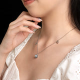 [B.Adore x JE Pong] Magic Stone Necklace Collection GREY RABBIT FUR RUTILATED QUARTZ 兔毛灰