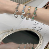 Magic Stone Lucky Gourd Crystal Bracelet Green Phantom Quartz 绿幽灵