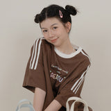 [EM] AEIOU T-Shirt Collection BROWN