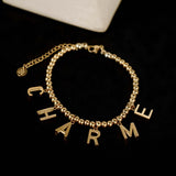 Charmé Alphabet Charm Collection GOLD